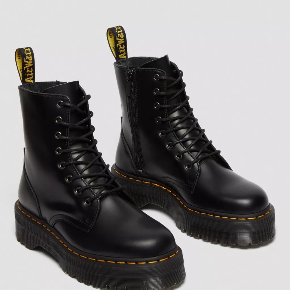 Dr. Martens Black Platform Combat Boots